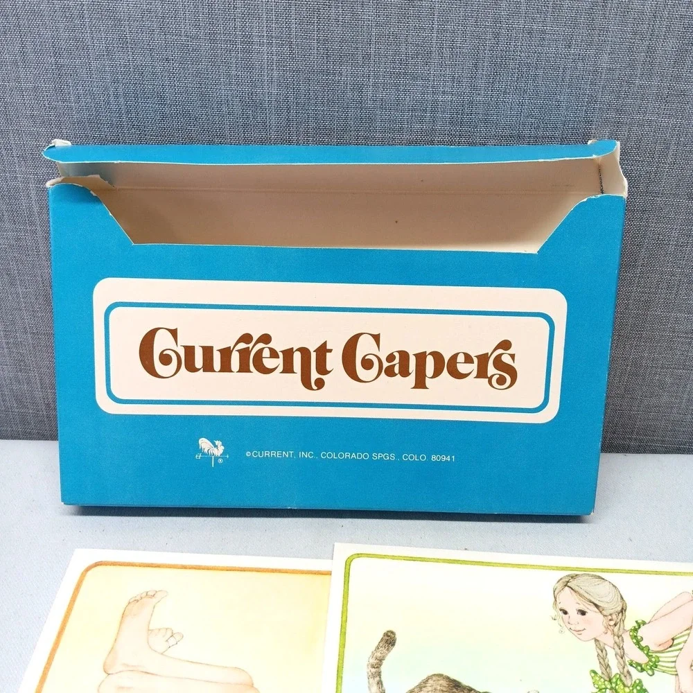 Current Capers Note Cards Vintage‎ 70s L K Powell Animals Stationery Set 4